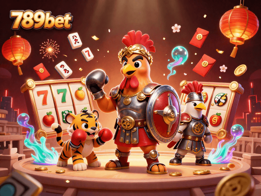 Experience the action at 789bet with this vibrant 3D illustration showcasing casino game excitement.