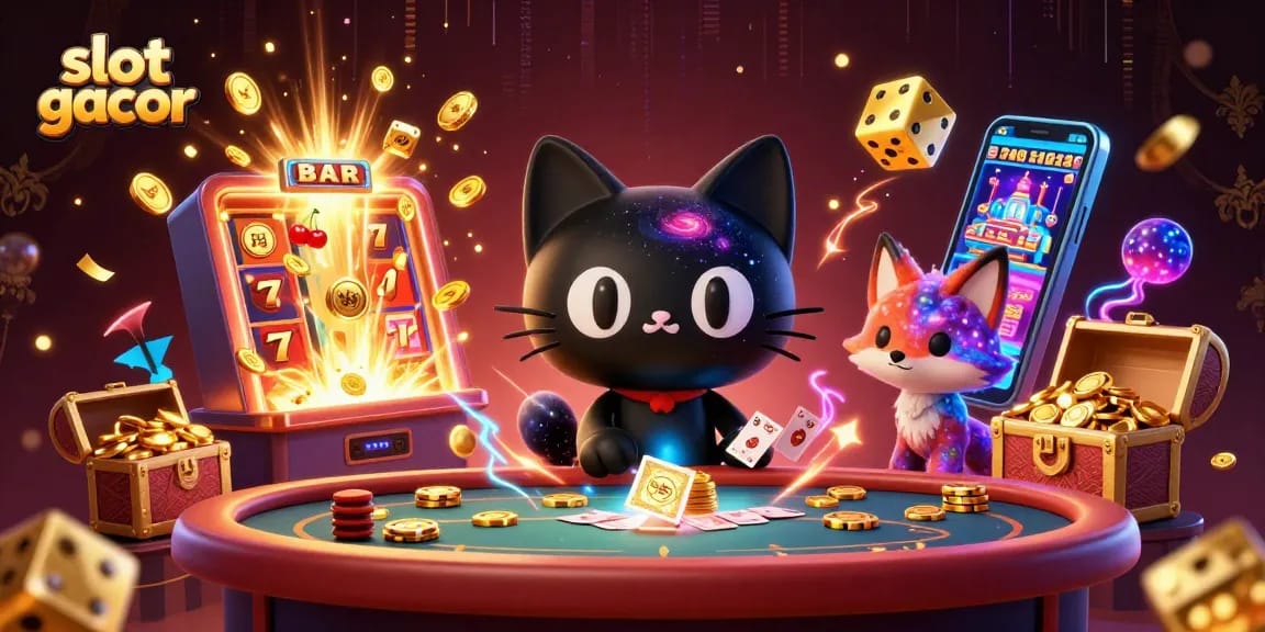 Menangkan slot gacor dengan kucing hitam 3D dan mesin slot yang meledak di kasino kosmik.