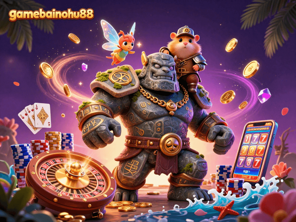 Experience thrilling adventures with gamebainohu88 as the golem guardian and hamster knight unveil treasures.