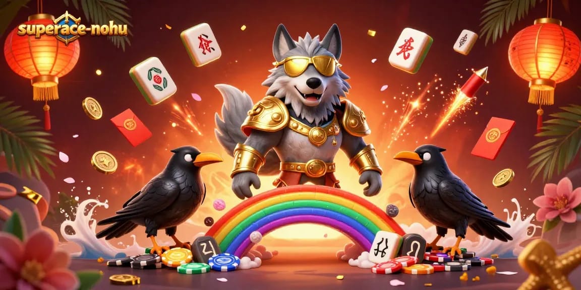 Experience the thrill of superace-nohu with vibrant casino elements and enchanting characters.