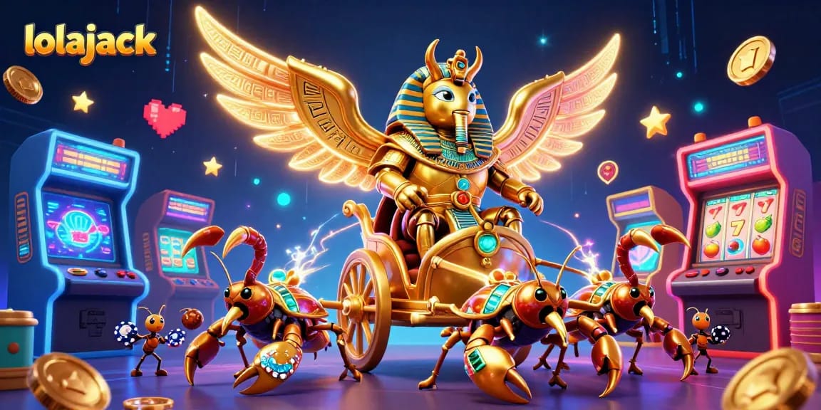 Join the fun with lolajack's vibrant casino atmosphere, featuring captivating characters and gaming elements.