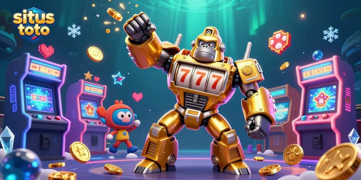 Menggandakan peluang menang di situs toto dengan gorila emas dan mesin slot 3D yang berputar