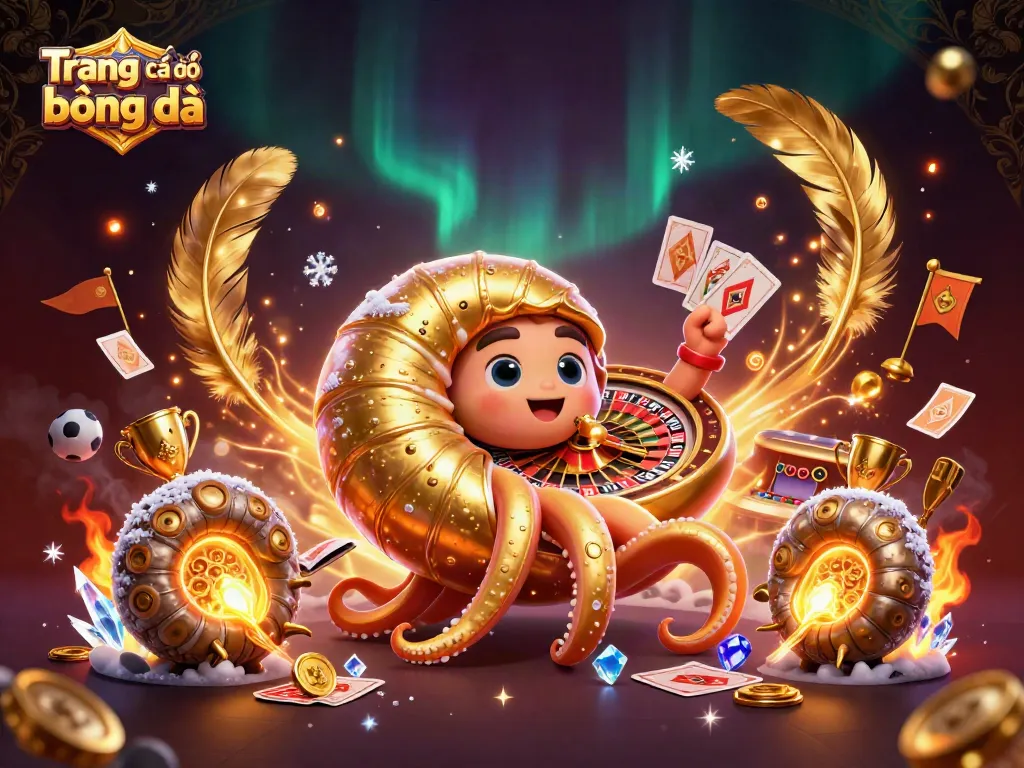 Bet on Trang cá độ bóng đá with a vibrant illustration of nautilus and cards in an exciting sports betting scene.