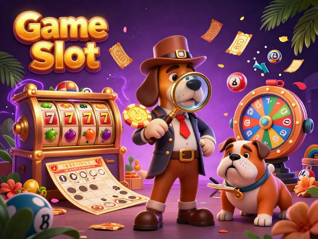 Permainan Game Toto Slot dengan detektif dan tema kasino yang menggembirakan.