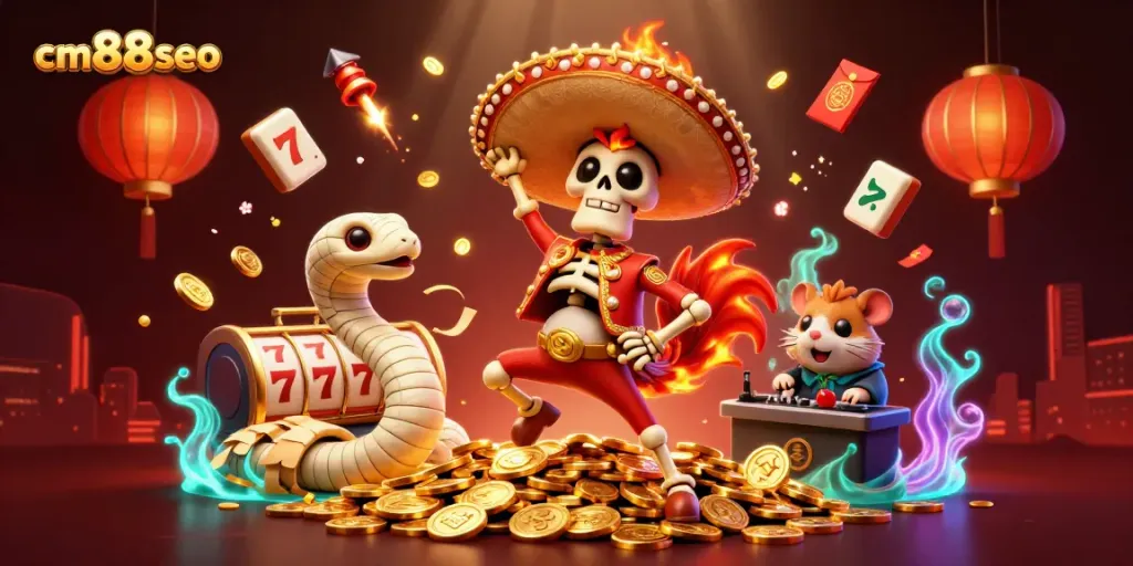 Experience thrilling wins at cm88seo with our vibrant casino-themed celebration.