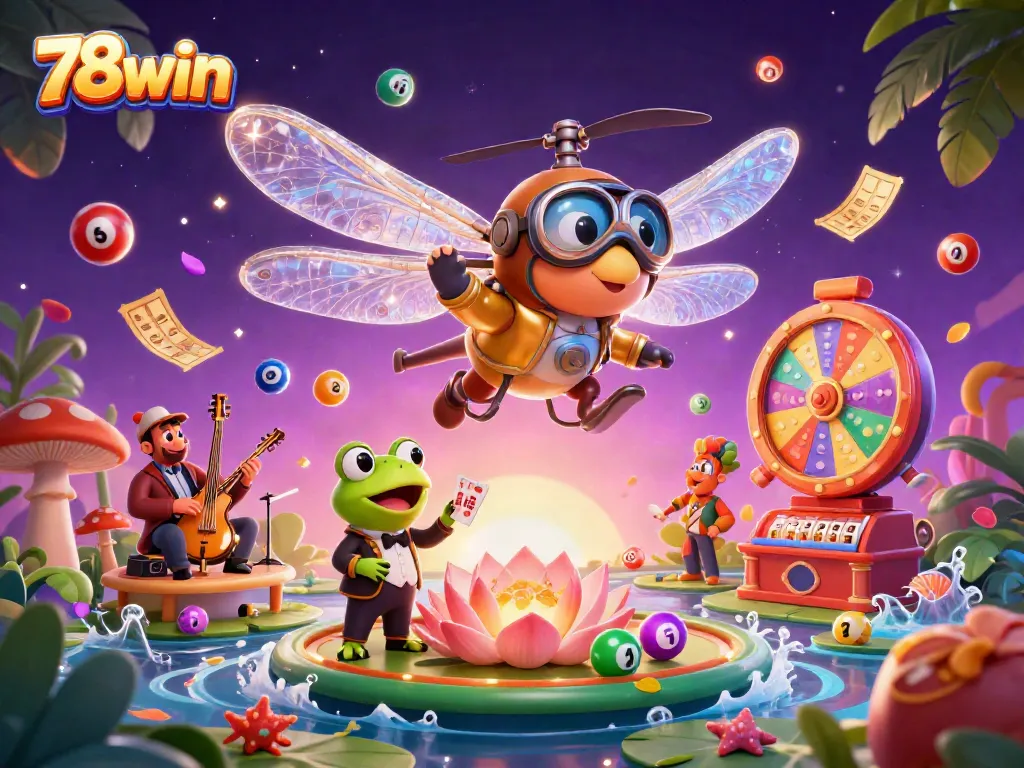 Play exciting games and win with 78win’s dynamic casino experience featuring colorful elements.