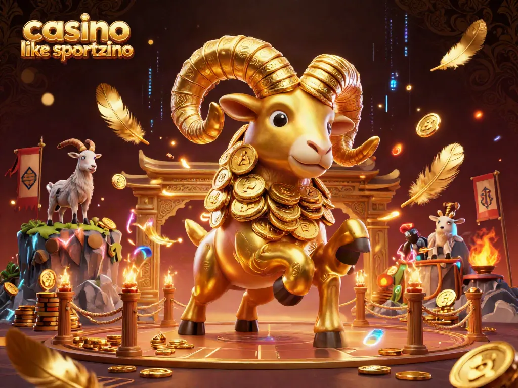 Engage with casino like Sportzino featuring vibrant 3D characters, golden coins, and dynamic gaming elements.