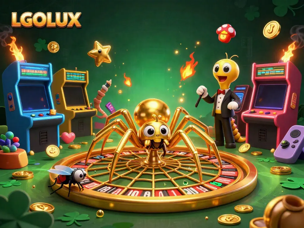 Experience the thrill of betting with LGOLUX in a vibrant, immersive 3D casino scene.