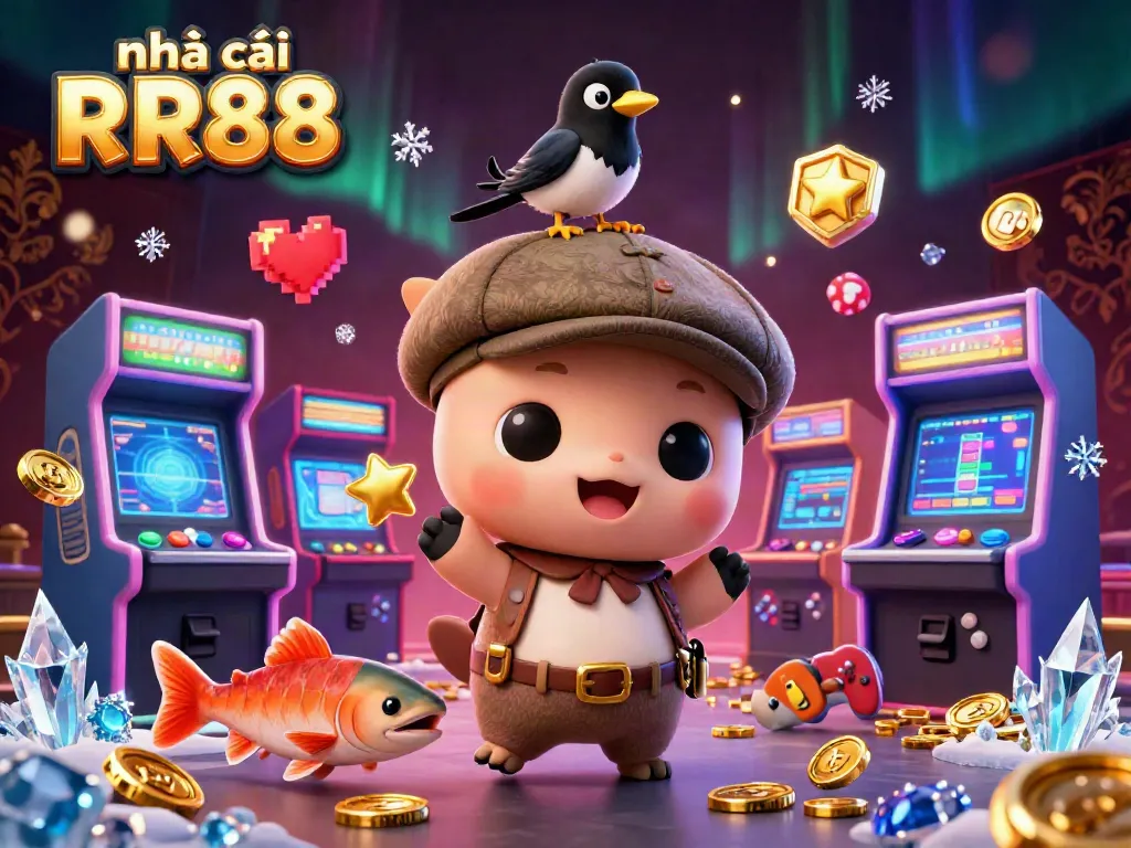 Engage with exciting games at nhà cái RR88 featuring colorful arcade elements and charming characters.