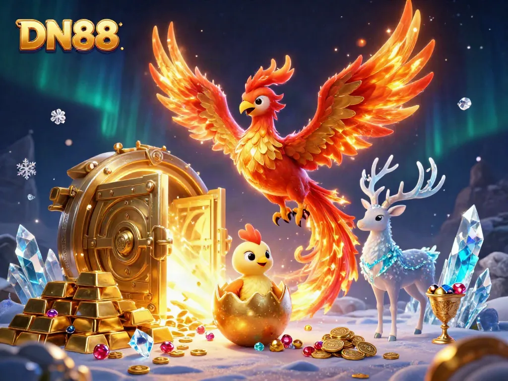 Bet big with DN88 and enjoy an adventure of epic proportions, featuring a phoenix and treasures!