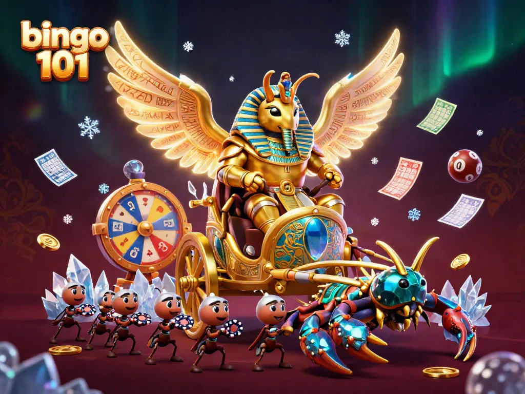 Play exciting bingo 101 games with dynamic prizes and vibrant visuals in this thrilling illustration.