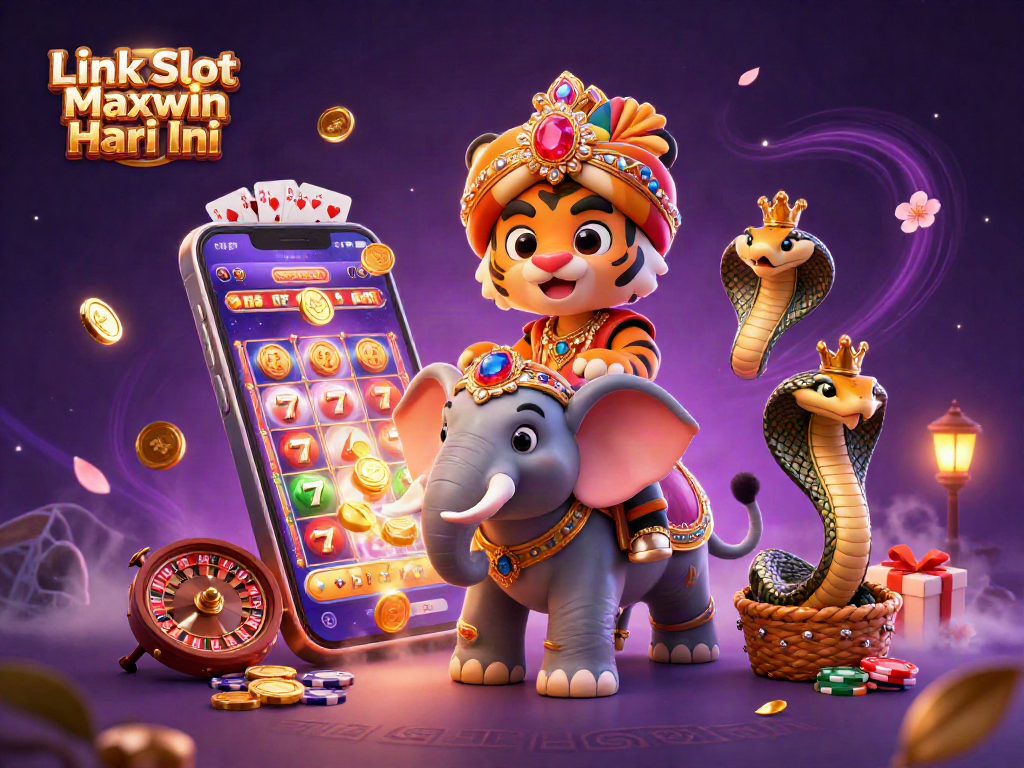 Engage with thrilling gameplay in Link Slot Maxwin Hari Ini, showcasing vibrant slot reels and rewarding elements.
