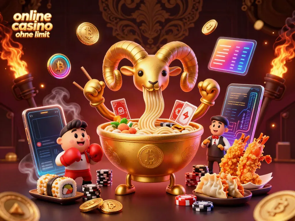 Engage with the vibrant scene of an online casino ohne limit featuring dynamic characters and crypto elements.