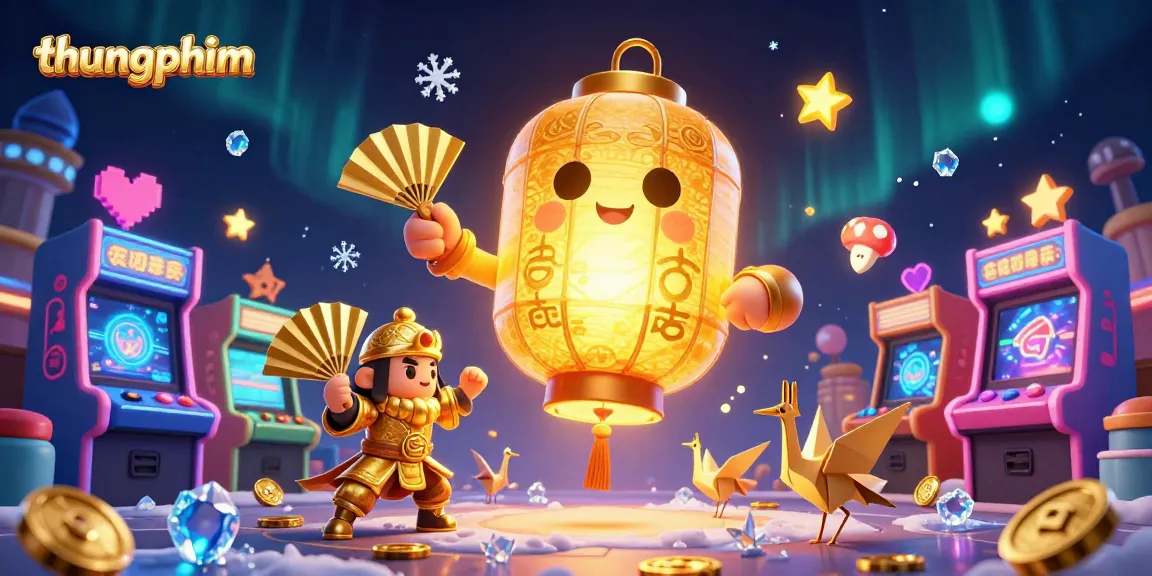 Engage with thungphim's dynamic casino experience featuring golden lantern spirits and arcade games.