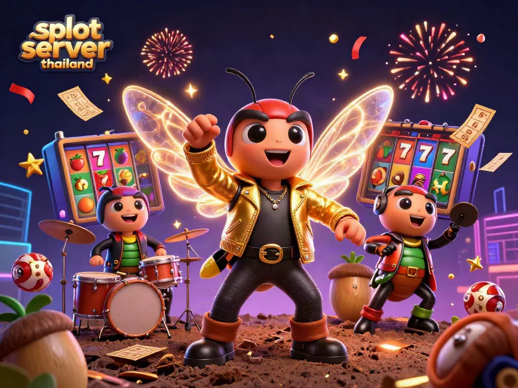 Experience the vibrant action of slot server thailand with celebratory elements and dynamic visuals.