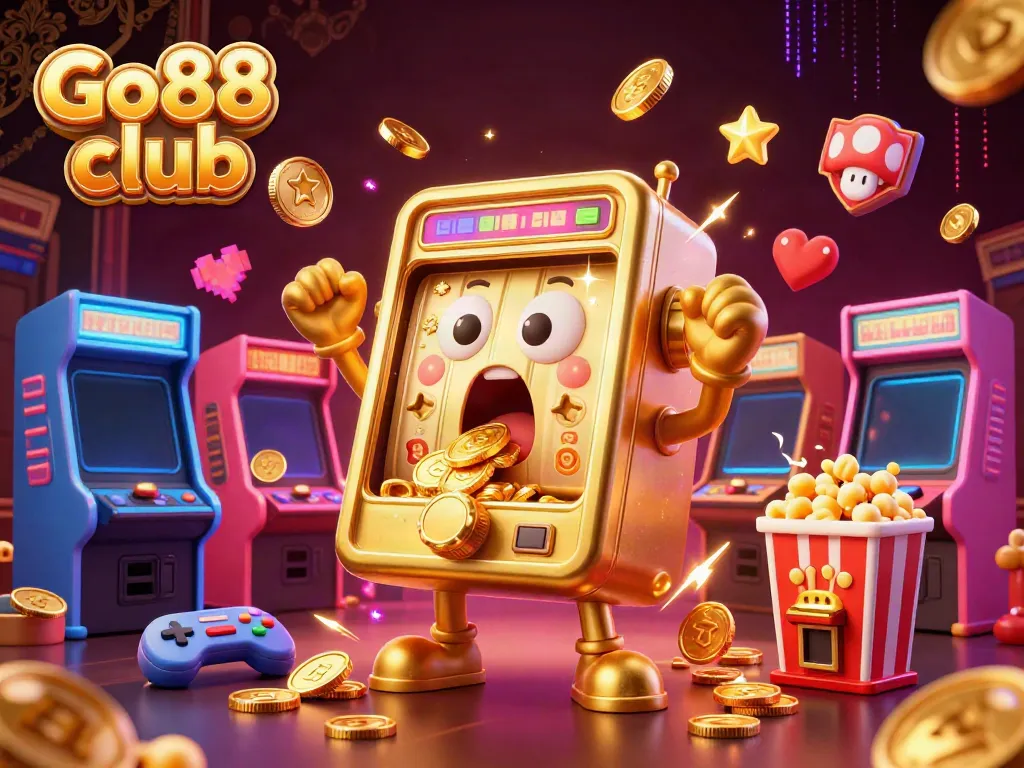 Experience thrilling wins at Go88 club with vibrant games and engaging character illustrations.