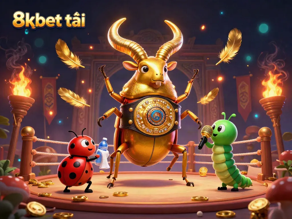 Experience thrilling action with 8xbet tải as the golden stag beetle prepares for a boxing showdown.