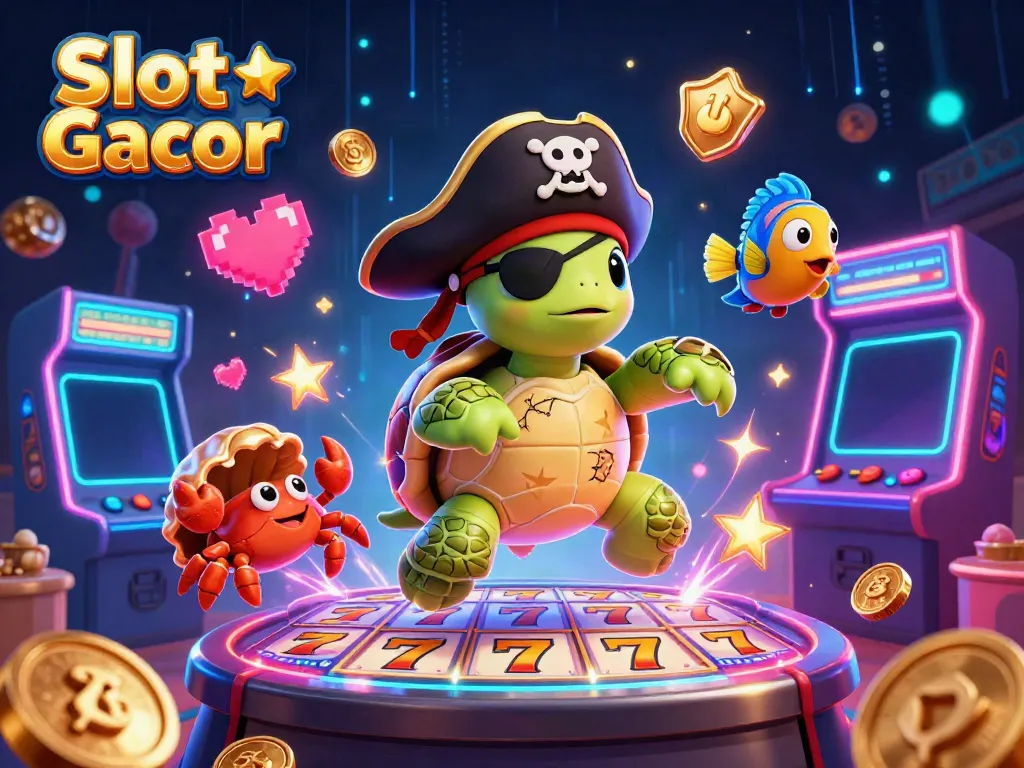 Experience the excitement of Slot Gacor with vibrant characters and casino elements in a lively 3D art.