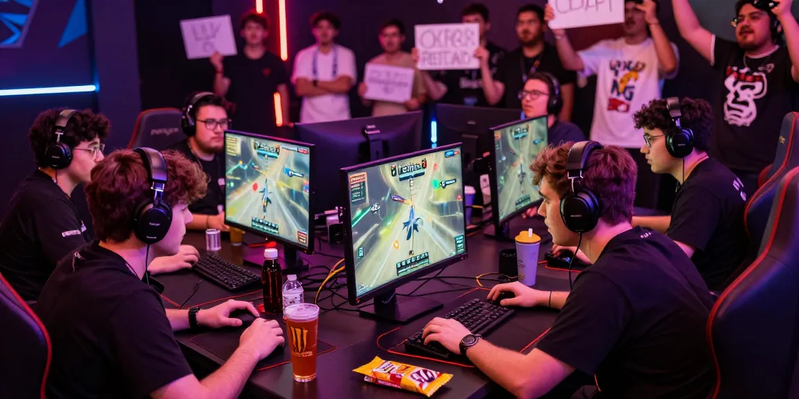 High-energy esports arena showcasing F168 competition with players and enthusiastic fans.